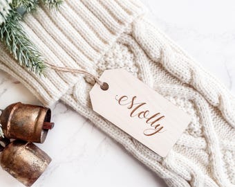 Personalized Christmas Stocking Tags, Personalized Gift Tags, Custom Name Tags, Christmas Decor