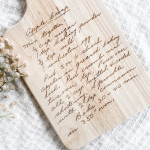 Handwritten Recipe Cutting Board, Recipe Plate, Recipe Sign, Gift for Mom, Christmas Gift, Recipe Keepsake