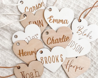 Valentine's Day Name Tags, Valentine's Basket Tag, Heart Name Tag, Valentines Heart Tag, Valentines Day Decor, Kids Valentines