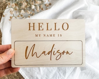 Hospital Baby Name Sign, Baby Announcement Sign, Birth Announcement Sign for Hospital, Newborn Name Sign, Baby Hospital Sign