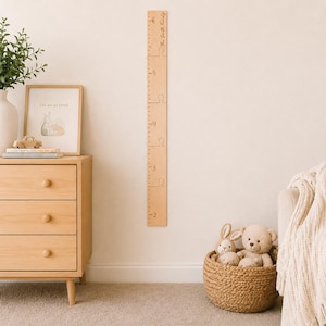 Family Growth Chart, Kids Growth Chart, Height Chart Ruler, Baby Shower Gift, Wood Growth Chart, Kids Wall Ruler, Growth Height Chart image 4
