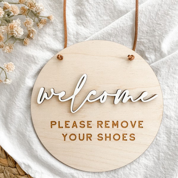 Please Remove Your Shoes Sign,  Shoes Off Sign, No Shoes Sign, Remove Shoes Sign, Front Door Sign, Front Door Hanger