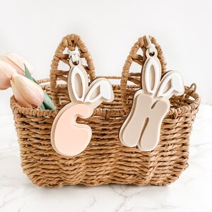 Bunny Easter Basket Tag, Easter Basket Name Tags, Personalized Easter Tag, Bunny Name Tag, Easter Basket Tags, Easter Gift Tag