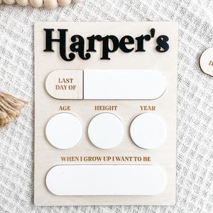 First & Last Day of School Sign, Personalized Back to School Photo Board image 1