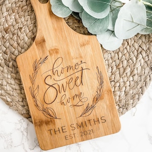 Personalized Housewarming Gift, Custom Cutting Board, New Home Gift, First Home Gift, Realtor Gift image 1