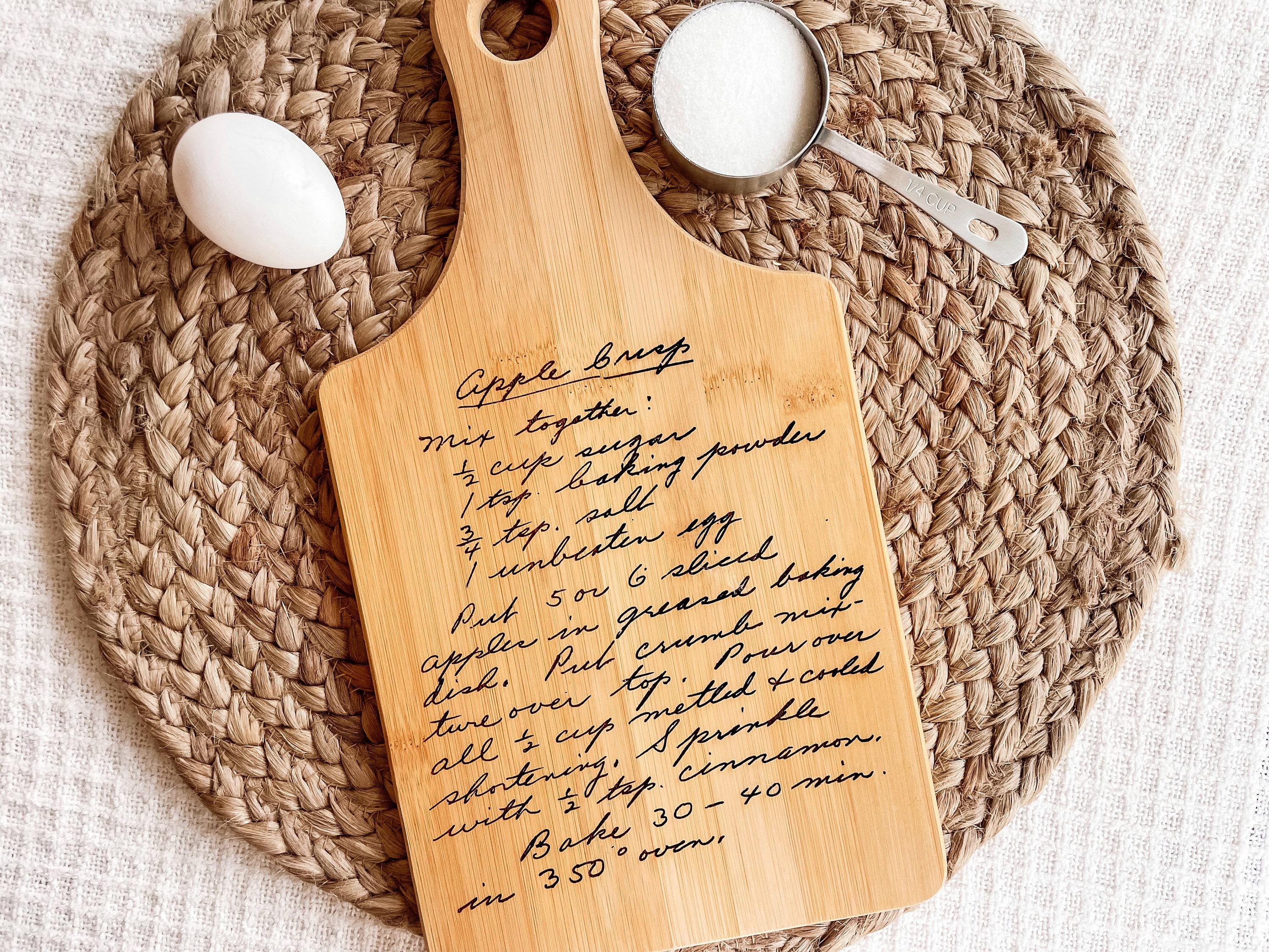 Handwritten Recipe Cutting Board, Family Recipe, Family Keepsake, Gift for Mom, Christmas Gift, Family Heirloom Personalized Cutting Board