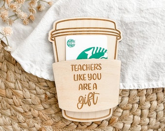 Teacher Appreciation Gifts, Teacher Gifts, Coffee Gift Card Holder, Thanks A Latte, Coffee Lover Gift Card, Thank You Gift, Starbucks Gift