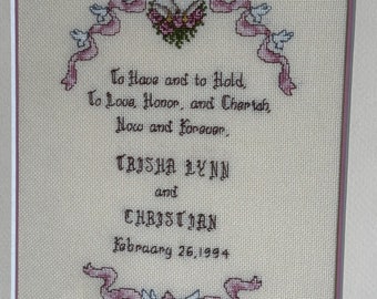 Boda en punto de cruz "Trisha Lynn" y "Christian", 1996