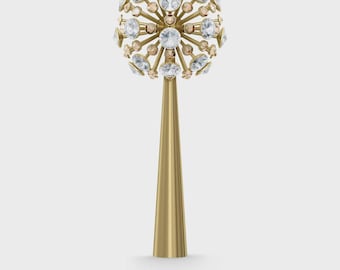 Swarovski Crystal Constella Christmas Tree Topper, Champagne Gold
