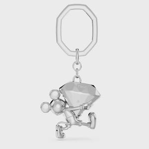 Swarovski Crystal Disney Mickey Mouse Key Ring Rhodium Plated image 2