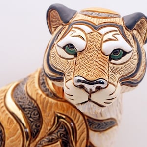 De Rosa Rinconada Figurine Sculpture Gorgeous Large Tiger Big Cat with Gold Enamel DeRosa 2022 Year of Tiger