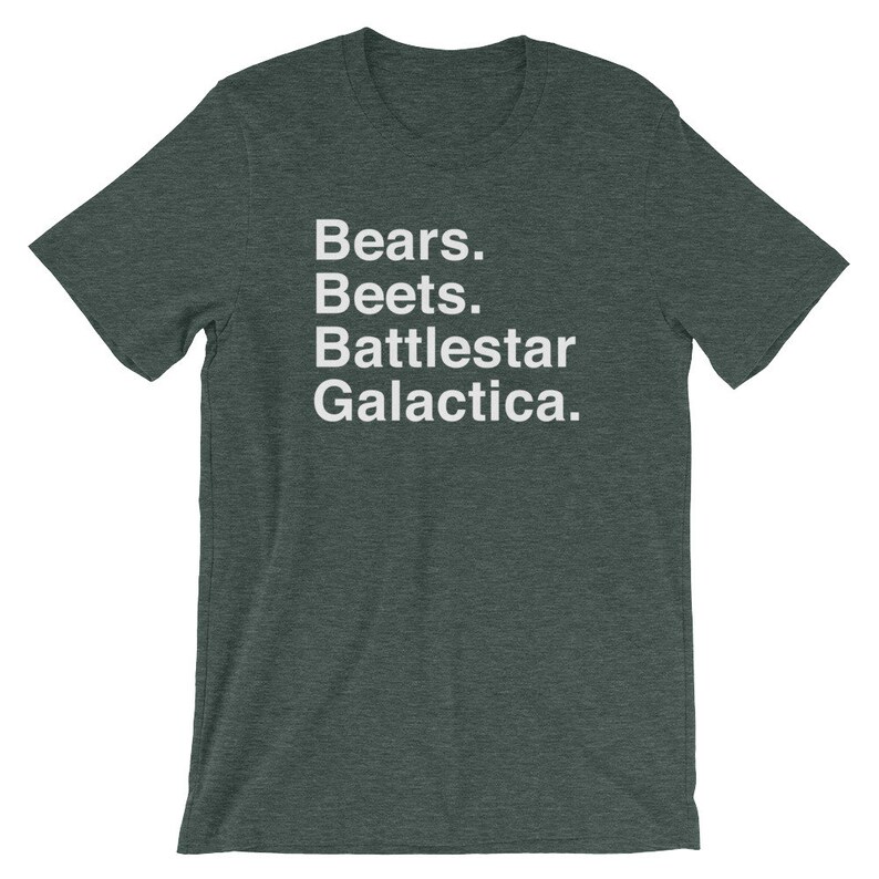 Bears Beets Battlestar Galactica Shortsleeve Unisex Tshirt Etsy
