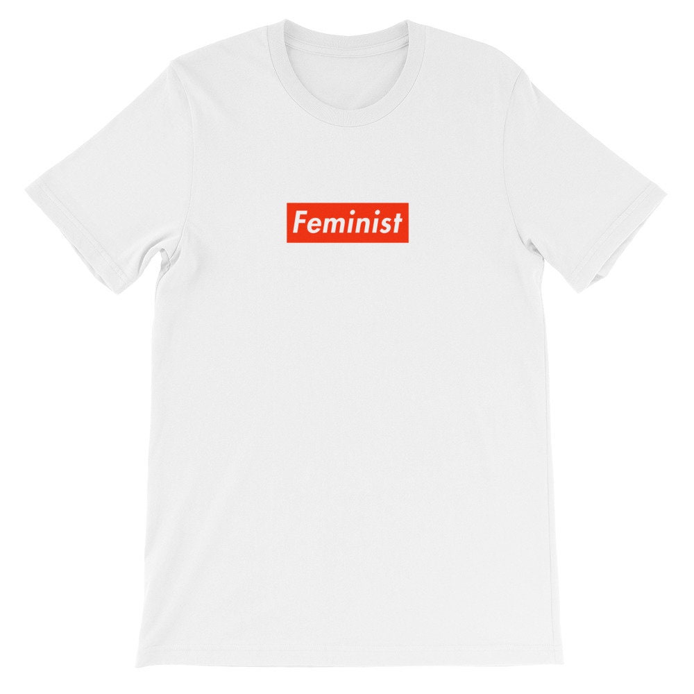 Feministische Supreme Logo Short-Sleeve T-shirt - Etsy België