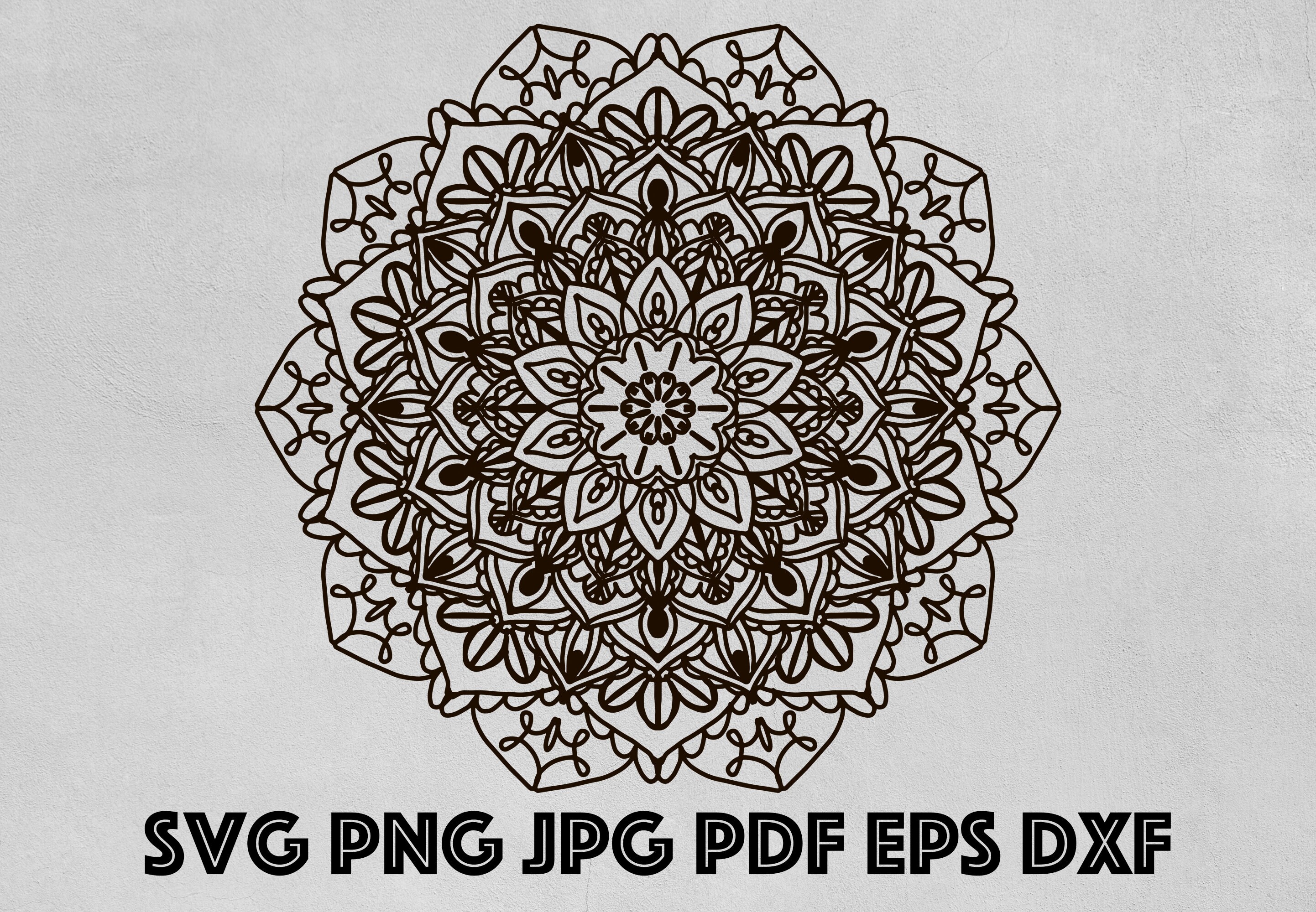 Mandala SVG Zentangle SVG DXF files for Cricut Silhouette Etsy
