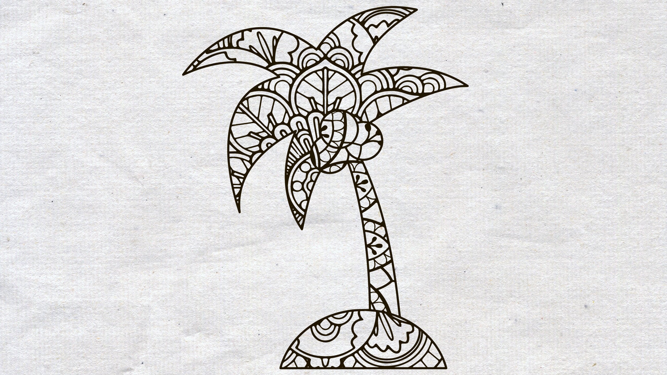 Download Palm Svg Zentangle Svg Mandala Drawing Summer Svg