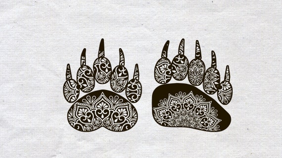 Download Mandala Svg Bear Paw Svg Zentagle Svg Mandala Paw Svg Bear Etsy