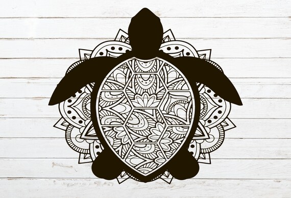 Download Turtle Svg Mandala Svg Zentangle Svg Turtle Clipart Etsy