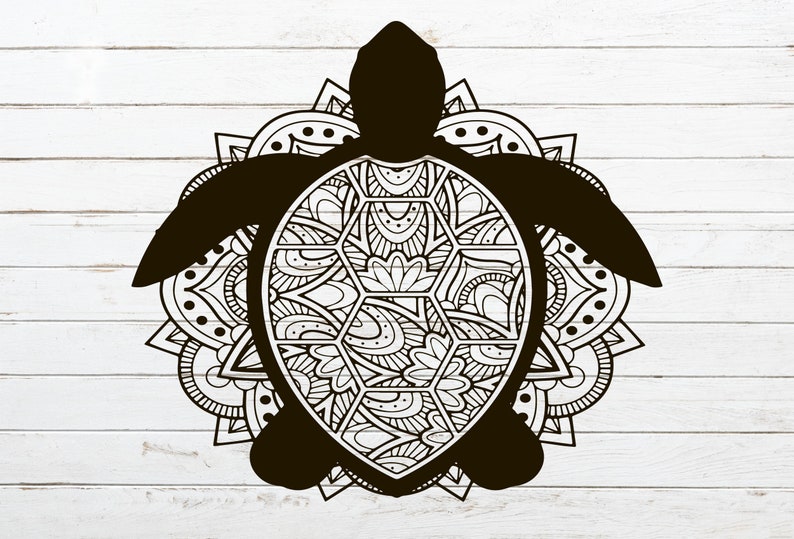 Download Turtle svg mandala svg zentangle svg turtle clipart | Etsy