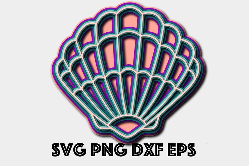 Download 3d Mandala SVG 3D Layered Shell SVG 5 Layers Cut file | Etsy