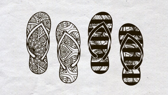 Mandala Svg Flip Flop Flip Flop Svg Instant Download Etsy