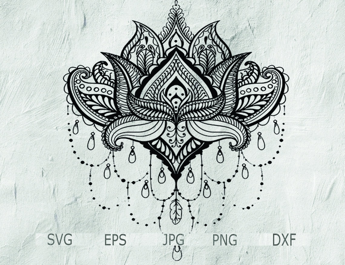 Download Tattoo Mandala Mandala Lotus Tattoo Mandala SVG Yoga | Etsy