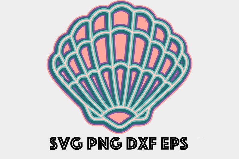 Download 3d Mandala SVG 3D Layered Shell SVG 5 Layers Cut file | Etsy