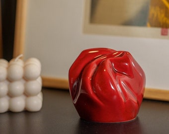 Memorial Keepsake Urn  Precious  - Small Urn | Red | Ceramic