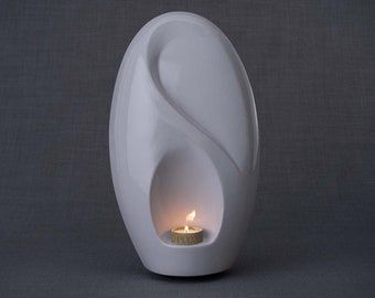 Cremation Urn for Ashes  Eternity  - Large | White | Ceramic Urn