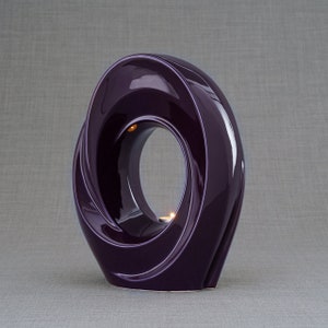 Cremation Urn for Ashes &quot;The Passage&quot; - Large / Violet / Ceramic