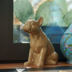 French Bulldog Pet Urn - Beige | Ceramic Dog Urn