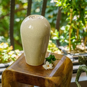 Memorial Cremation Urn &quot;Serenity&quot; - Large | Craquelure | Ceramic