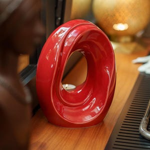 Cremation Urn for Ashes &quot;The Passage&quot; - Medium | Red | Ceramic Urn