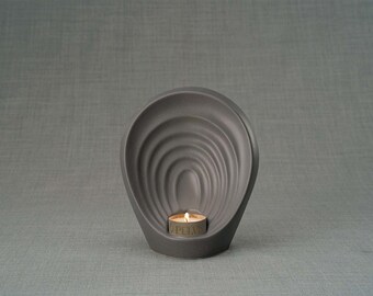 Keepsake Urn For Ashes "Guardian" - Small/Gray Matte/Ceramic