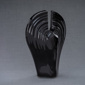 Cremation Urn for Ashes &quot;Guardian&quot; - Large/Lamp Black/Ceramic