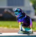 Neko Pet Urn for Ashes - Rainbow Chrome | Ceramic | Handmade Cat Urn product logo
