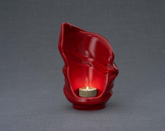 Keepsake Urn For Ashes "Light" - Small/Red/Ceramic