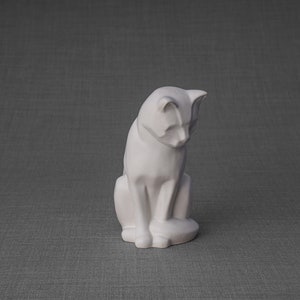 Mini Pet Urn for Ashes Neko - White Matte / Ceramic / Handmade
