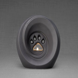 Paw Pet Urn for Ashes - Gray Matte /Ceramic