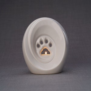 Paw Pet Urn for Ashes - White/Ceramic