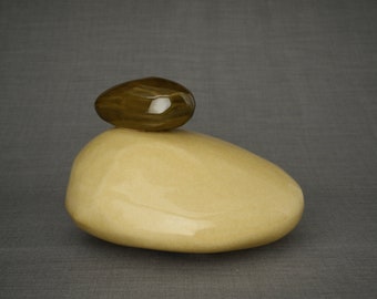 Cremation Urn for Ashes  "Stone" - Large/Light Sand/Ceramic