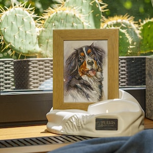 Cremation Urn &quot;Cozy&quot; - White Matte | Ceramic Picture Frame Urn