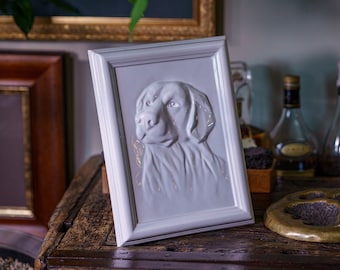 Urna para cenizas de mascota Labrador - Hecha a mano/Cerámica