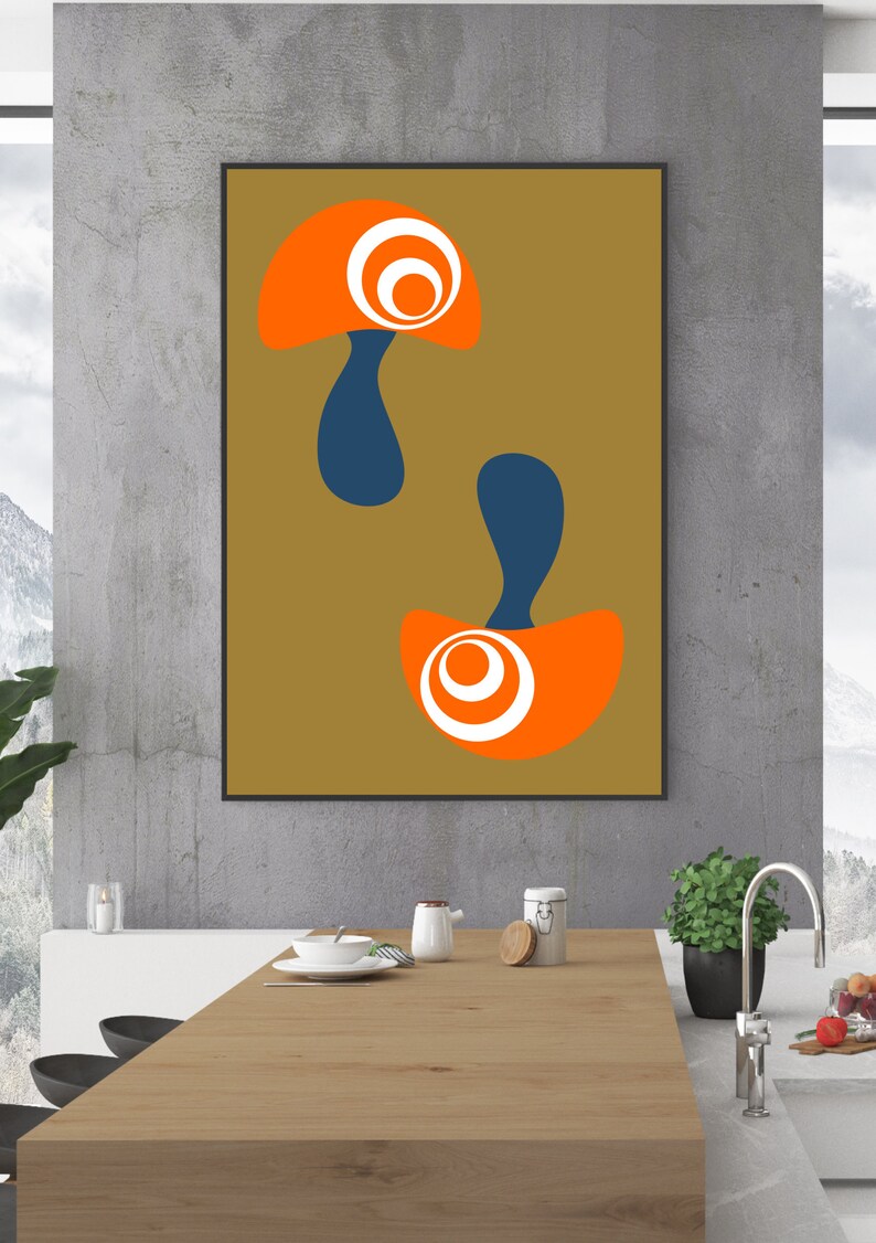 Kitchen Decor Modern Retro Art Contemporary Printable Art In Etsy