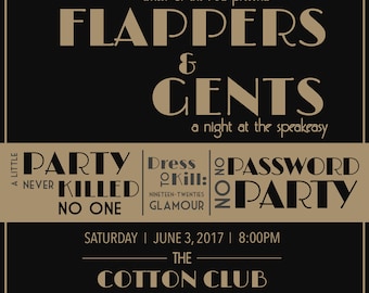 Speakeasy Invitation Etsy