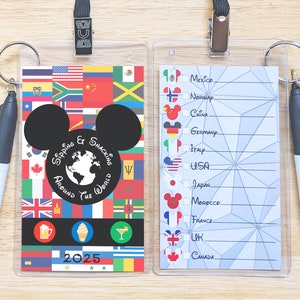 Sipping & Snacking Around the World Passport Lanyard, Combined Epcot Drink/Snack Passport, World Showcase - Personalization
