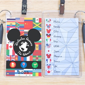 Drink Around the World Passport Lanyard, Epcot Drink Passport, World Showcase, Drinking Around Epcot - Personalization Available