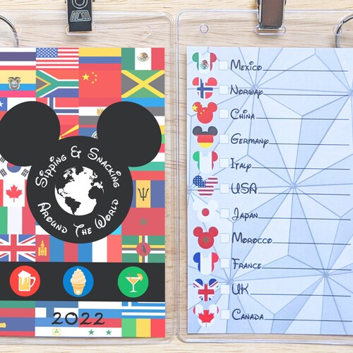 Drink Around the World Passport Printable Epcot Drink Etsy