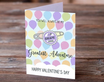 UP Valentine's Day Card, UP Valentine Card, UP Love Card, You Are My Greatest Adventure Card, Carl and Ellie Badge Card