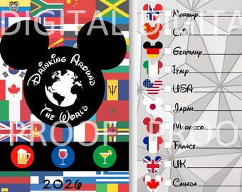 Drink Around the World Passport, Printable Epcot Drink Passport - Mickey 2026 - INSTANT DOWNLOAD