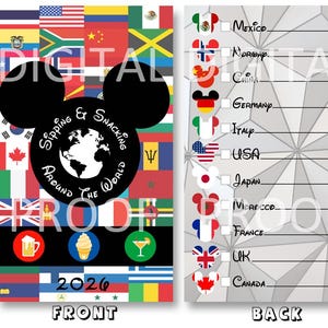 Sipping & Snacking Around the World Passport, Printable Combined Epcot Drink/Snack Passport - Mickey 2026 - INSTANT DOWNLOAD